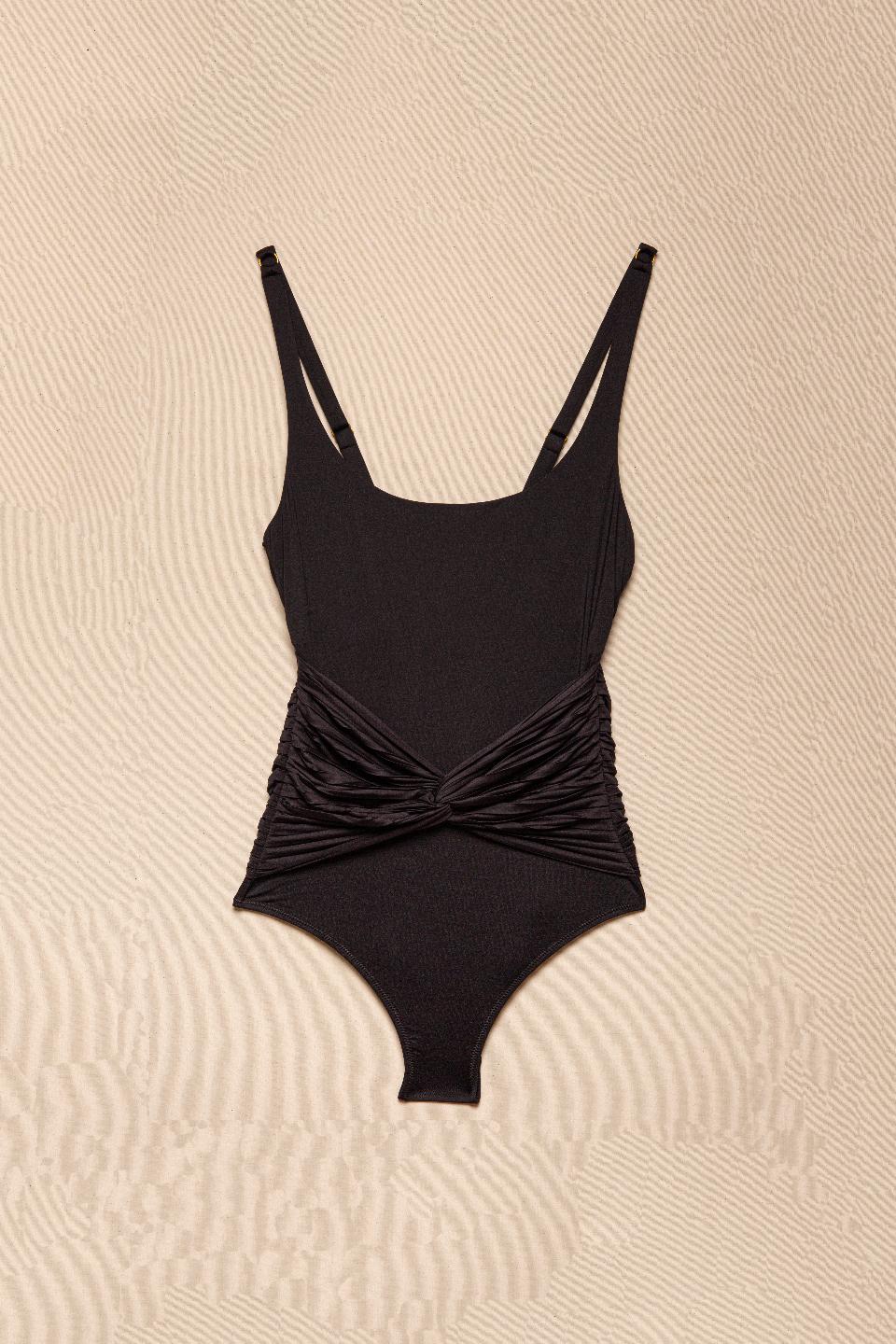 costume intero con drappeggio twinset intero senza coppe