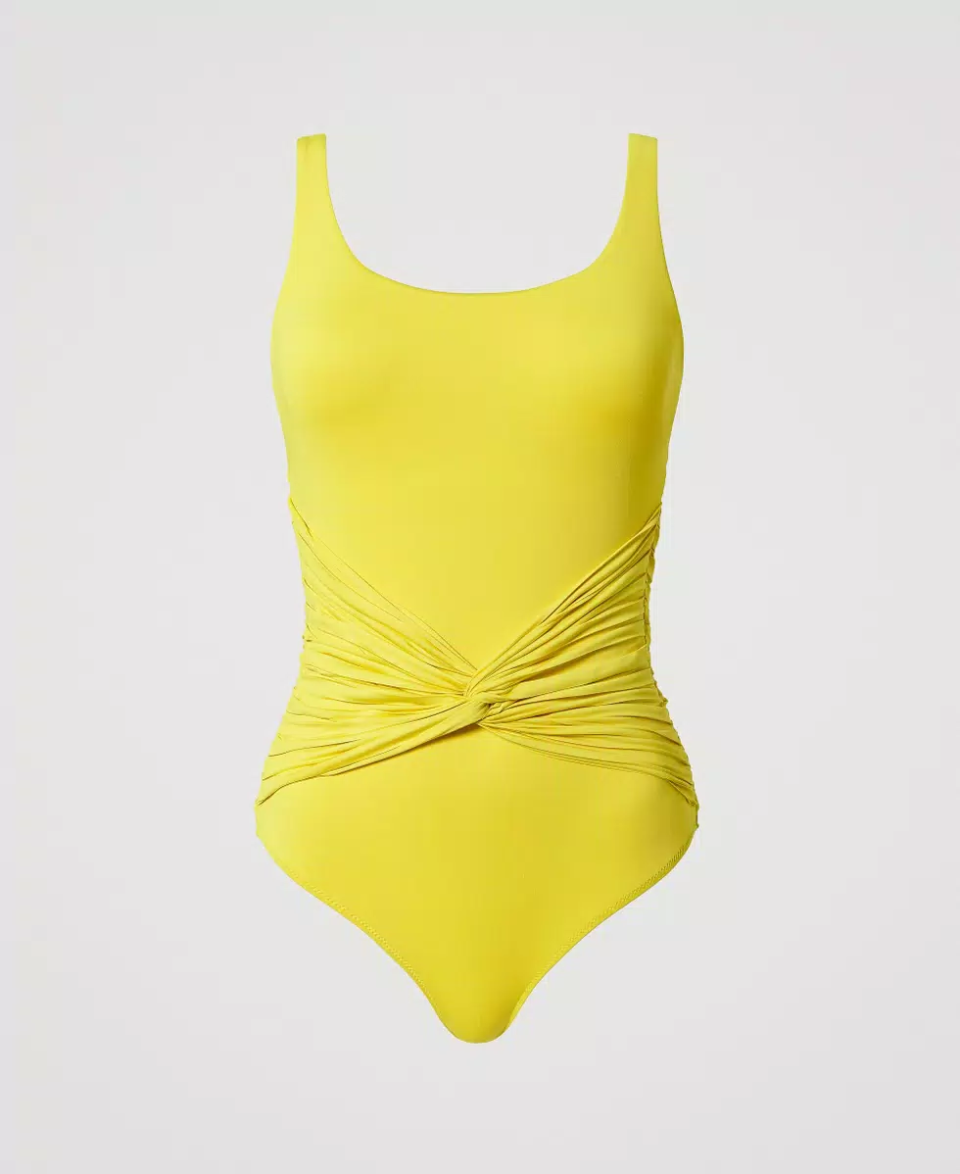 costume intero con drappeggio twinset intero senza coppe