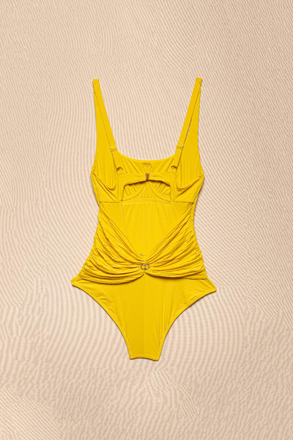 costume intero con drappeggio twinset intero senza coppe