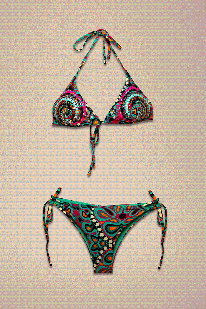 bikini triangolo a spirale miss bikini triangolo coppa spirale strass