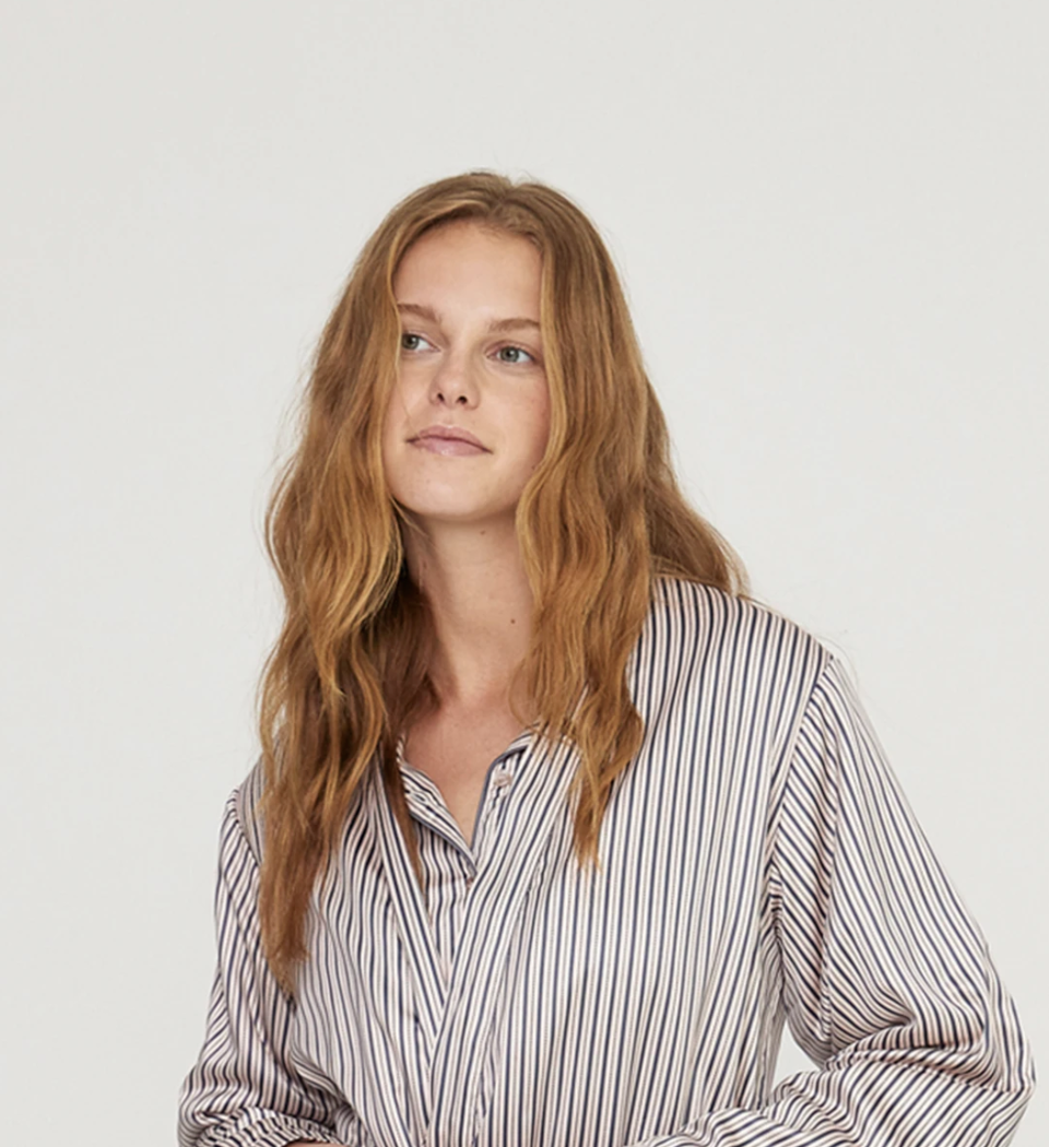 vestaglia doppiata donna double flace Noidinotte righe raso e coral