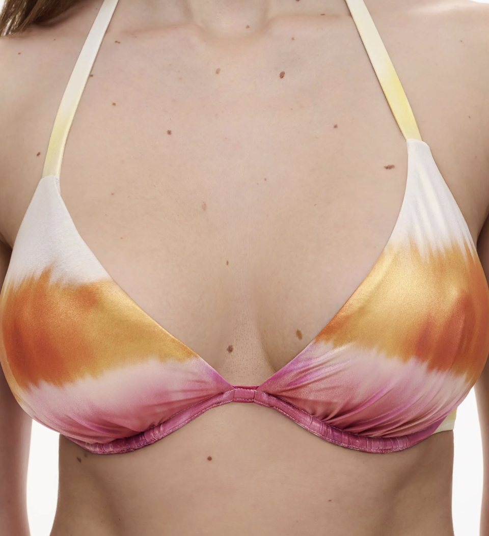 bikini e tanga chantelle reggiseno scollatura profonda e tanga