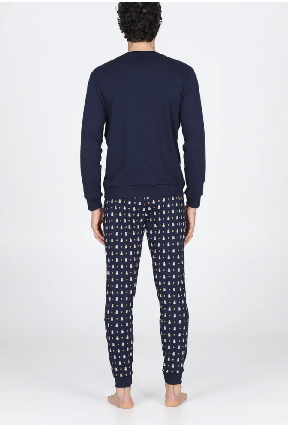 Pigiama uomo interlock galbiate julipet pigiama uomo caldo cotone manica lunga pantalone lungo