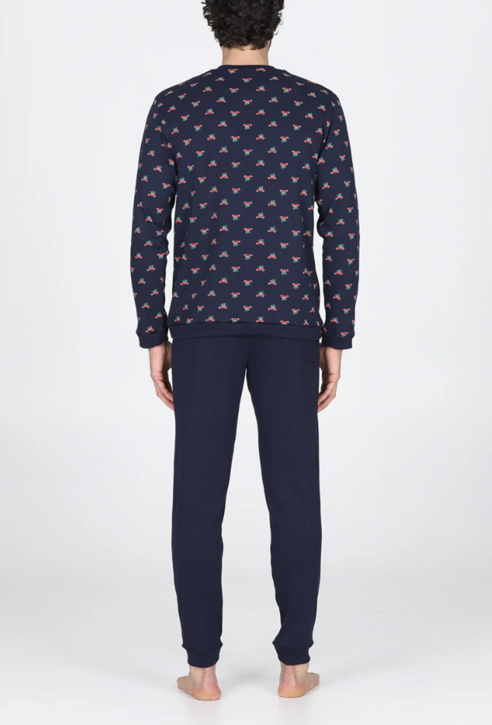 Pigiama uomo interlock genova Natale julipet pigiama uomo caldo cotone manica lunga pantalone lungo