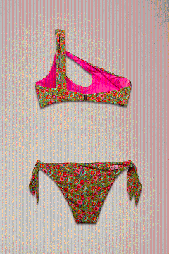bikini fascia monospalla con oblò miss bikini fascia con oblò e slip