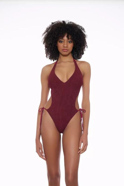 costume intero goffrato collo americano miss bikini costume intero