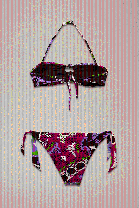 bikini fascia ricamato nodi miss bikini bikini ricamato con slip laccetti