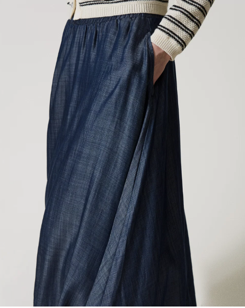 GONNA LOUNGUETTE IN CHAMBRAY twinset GONNA LOUNGUETTE