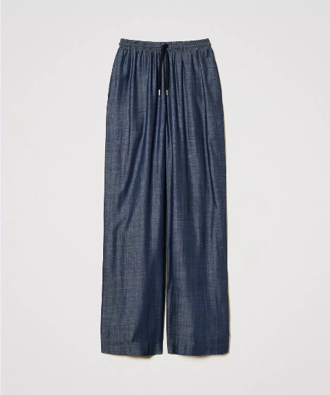 PANTALONI PALAZZO CON LACCETTO twinset PANTALONE PALAZZO