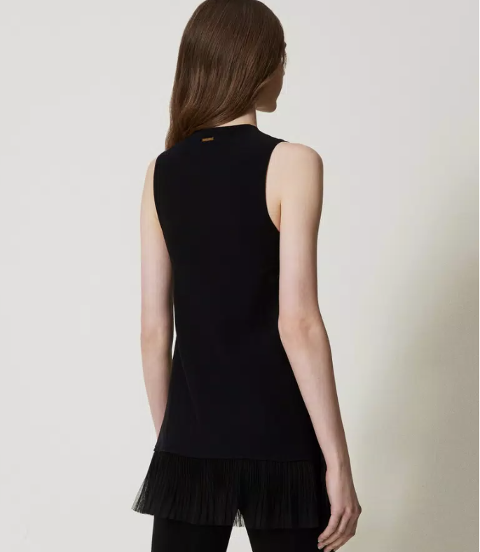 top con volant twinset top
