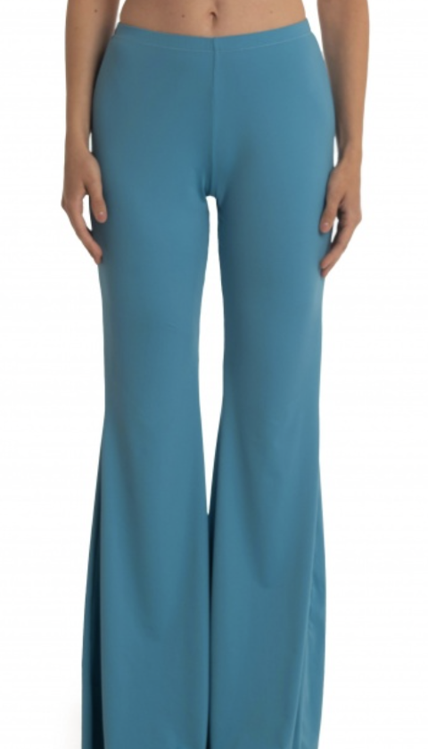 Pantalone in morbida lycra tinta unita. poissondamour a zampa