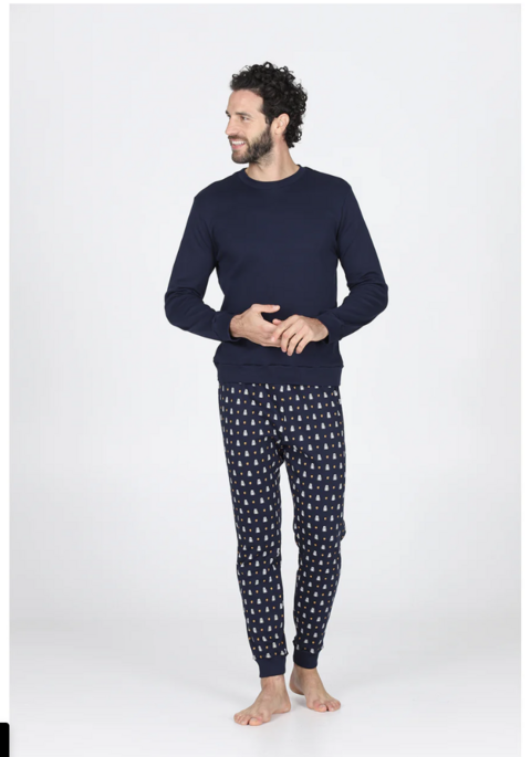 Pigiama uomo interlock galbiate julipet pigiama uomo caldo cotone manica lunga pantalone lungo