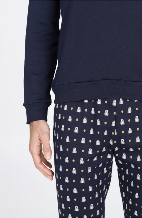 Pigiama uomo interlock galbiate julipet pigiama uomo caldo cotone manica lunga pantalone lungo