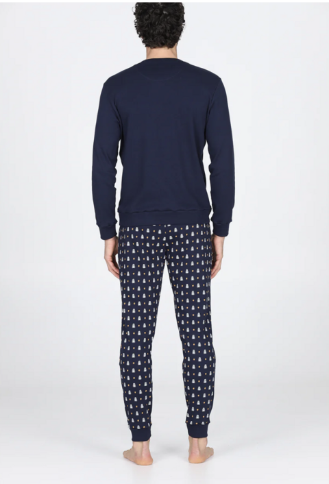 Pigiama uomo interlock galbiate julipet pigiama uomo caldo cotone manica lunga pantalone lungo