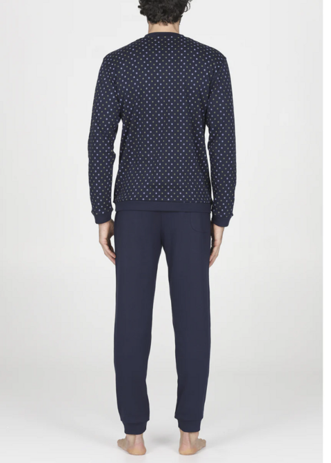 Pigiama uomo interlock nettuno julipet pigiama uomo caldo cotone manica lunga pantalone lungo