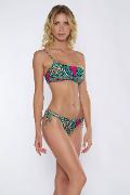 bikini a fascia monospalla con onde in lurex miss bikini bikini lurex