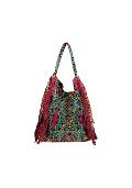 borsa  mare cotone  miss bikini con frange miss bikini borsa cotone con frange