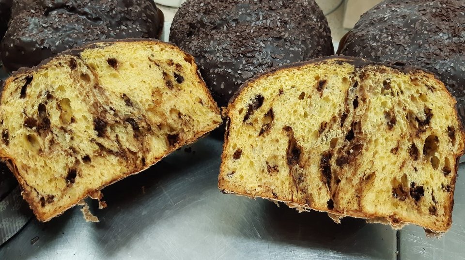 Panettone artigianale al cioccolato Biscottificio Santa Fortunata