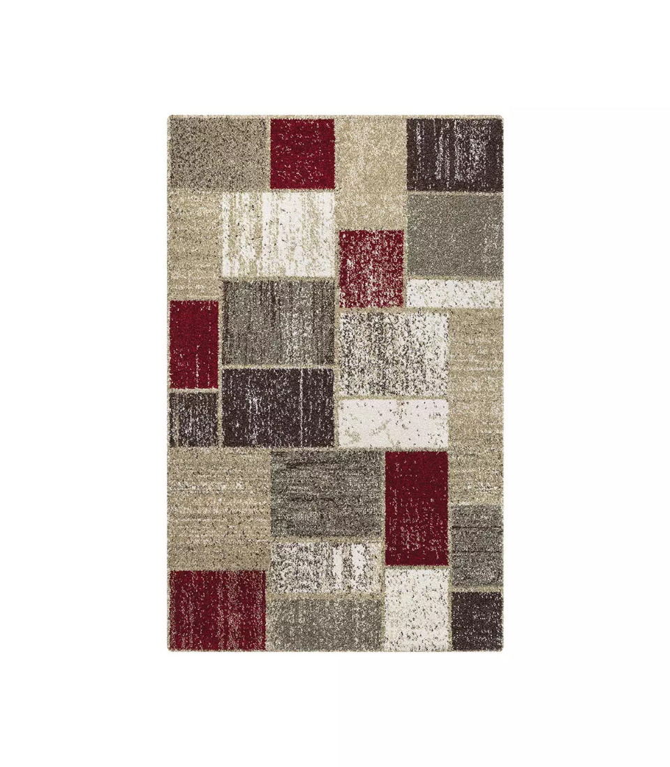 Tappeto Art Mod. Square Red Beige Riposo & Sofà