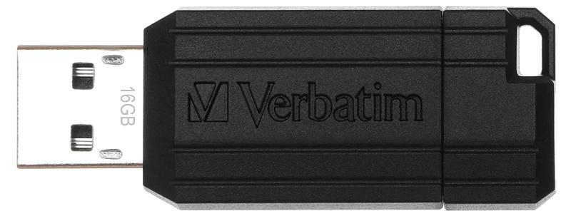 VERBATIM CHIAVETTA USB 16GB 2.0 PIN-STRIPE BLACK Verbatim (distr.Erto)