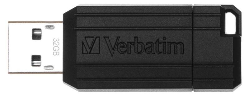 VERBATIM CHIAVETTA USB 32GB 2.0 PIN-STRIPE BLACK Verbatim (distr.Erto)