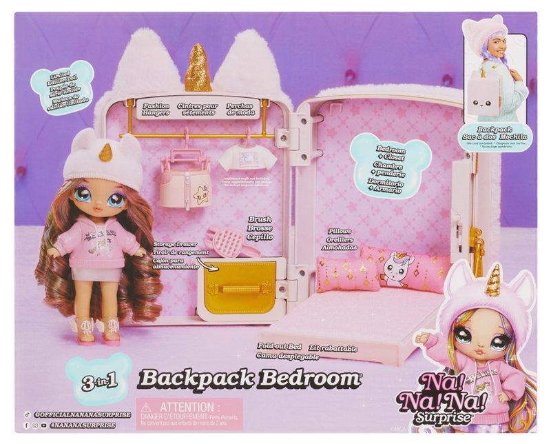 NaNaNA Surprise 3in1 Backpack Bedroom Unicorn Playset Britney Sparkles MGAE Enternaiment, Inc (LOL & NA NA NA)