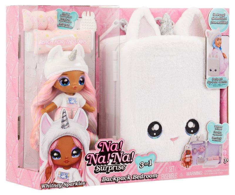 NaNaNA Surprise 3in1 Backpack Bedroom Unicorn Playset Whitney Sparkles MGAE Enternaiment, Inc (LOL & NA NA NA)