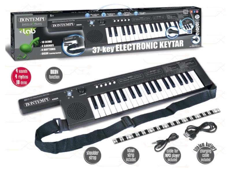 Keytar 37 Tasti con tracolla e batteria al litio ricaricabile bontempi