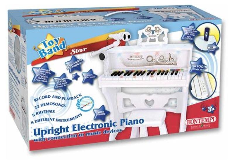 Piano Verticale con microfono, USB e conn. wireless bontempi