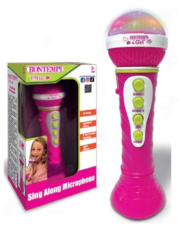 Microfono Karaoke con effetti luminosi. (Pink) bontempi