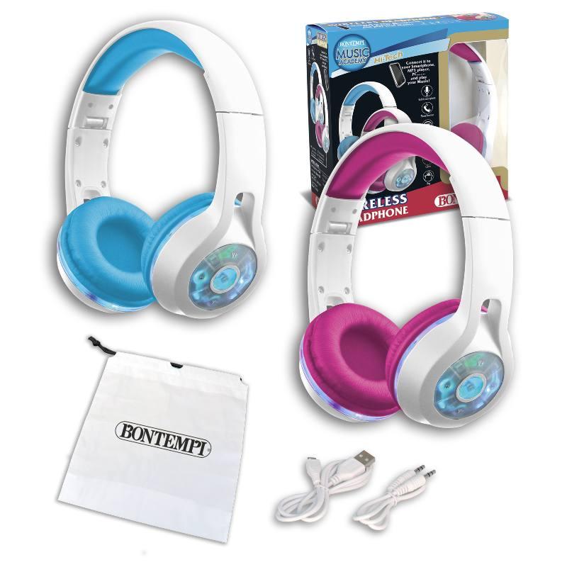 Cuffia wireless con luci led (colori assortiti) bontempi