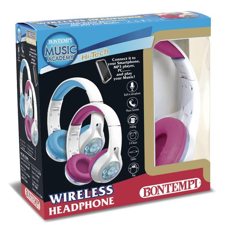 Cuffia wireless con luci led (colori assortiti) bontempi