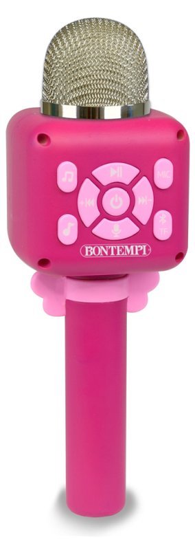 Microfono wireless con funzione Karaoke e cambio voce. (Pink) bontempi