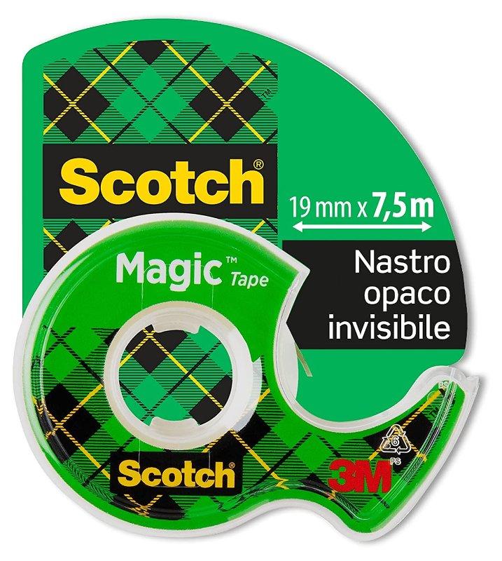 chiocciola nastro adesivo invisibile Scotch Magic 19 x 7,5 + Dispenser portatile 3m