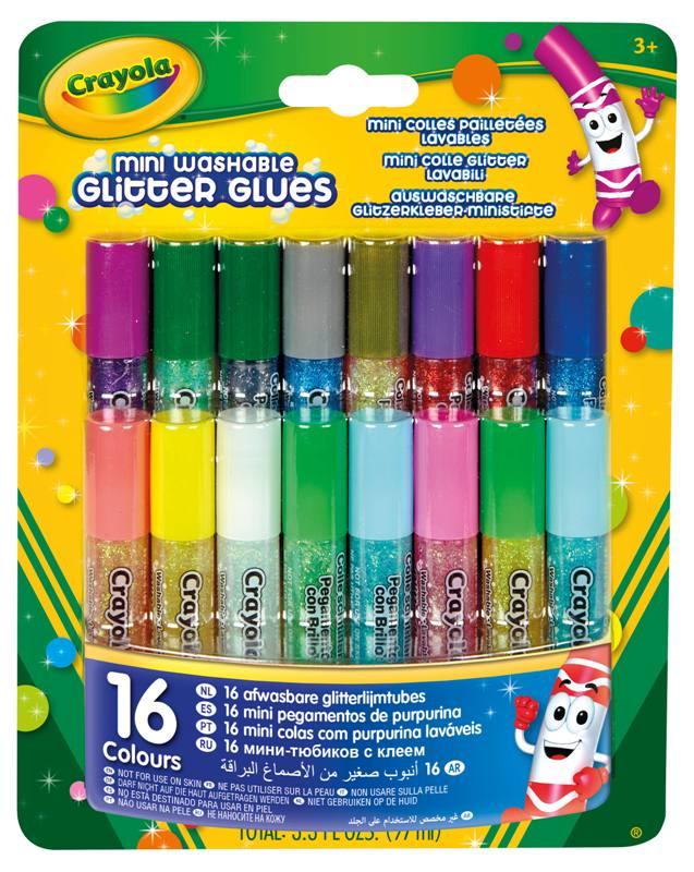 16 MINICOLLE GLITTER LAVABILI Crayola (distr. Binney & Smith)