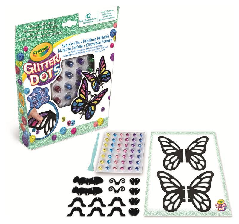 GLITTER DOTS MAGICI MOSAICI FARFALLA 3D Crayola (distr. Binney & Smith)