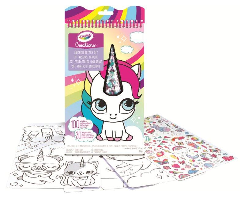 CREATIONS ALBUM UNICORN SKETCH SET Crayola (distr. Binney & Smith)