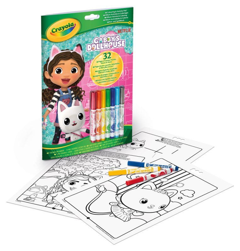 ALBUM COLORING GABBY'S DOLLHOUSE Crayola (distr. Binney & Smith)