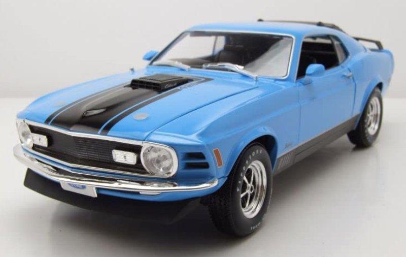 1/18 1970 Ford Mustang Mach 1 Blue maisto