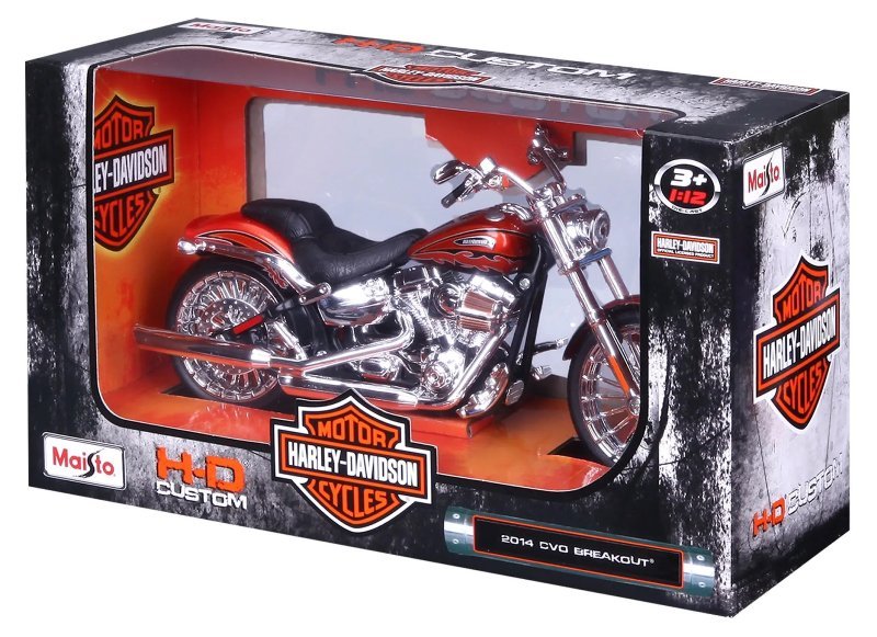 1/12 2014 HARLEY DAVIDSON CVO Breakout Met Orange maisto