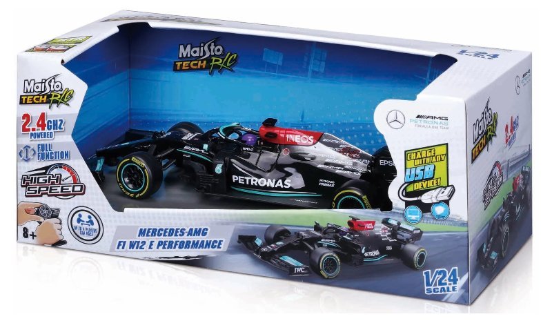 1/24 F1 - MERCEDES-AMG F1 W12 E Performance (2021) - 2.4 GHz (USB rechargeable) #44 (Lewis Hamilton) maisto