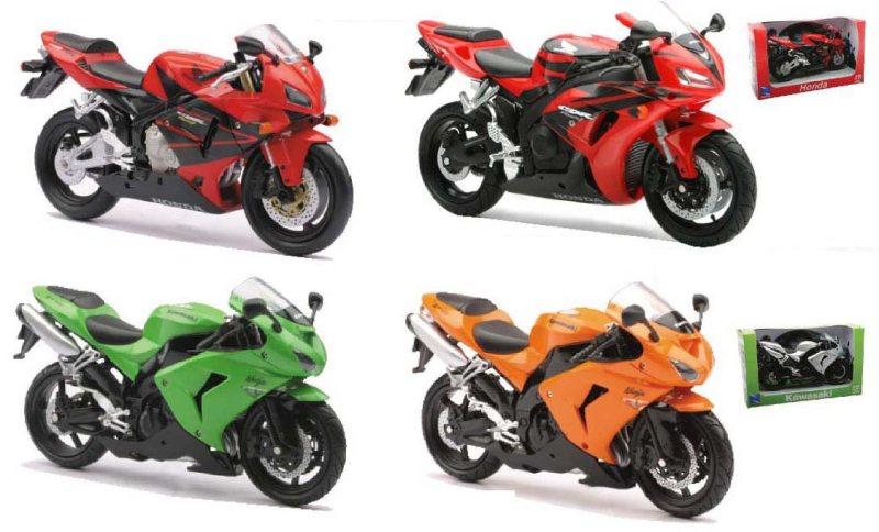 1/12 HONDA CBR600RR - CBR1000RR - KAWASAKI ZX-10R 4 ASS new-ray