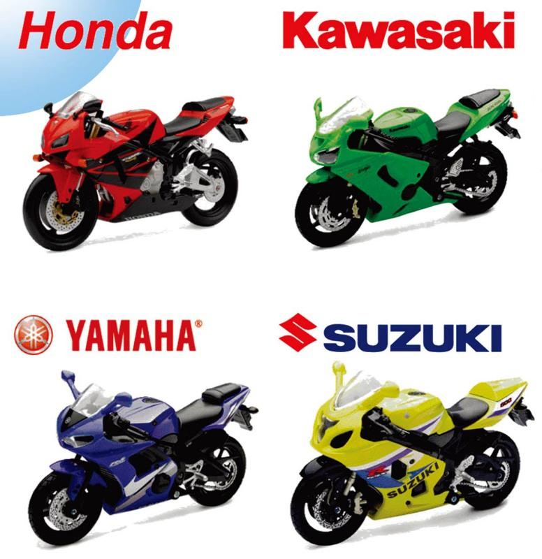 1/18 HONDA KAWASAKI YAMAHA SUZUKI 4 ASS new-ray