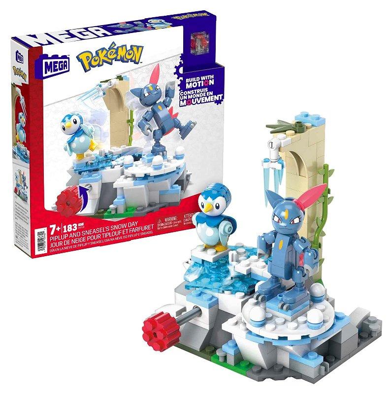 MEGA Pokemon Adventure Builder Piplup e Sneasel Divertimento sulla Neve mattel