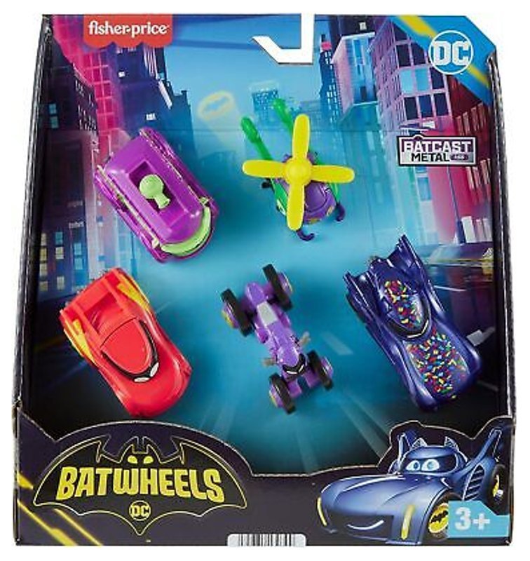 BATWHEELS 5-PACK VEICOLI DIECAST mattel