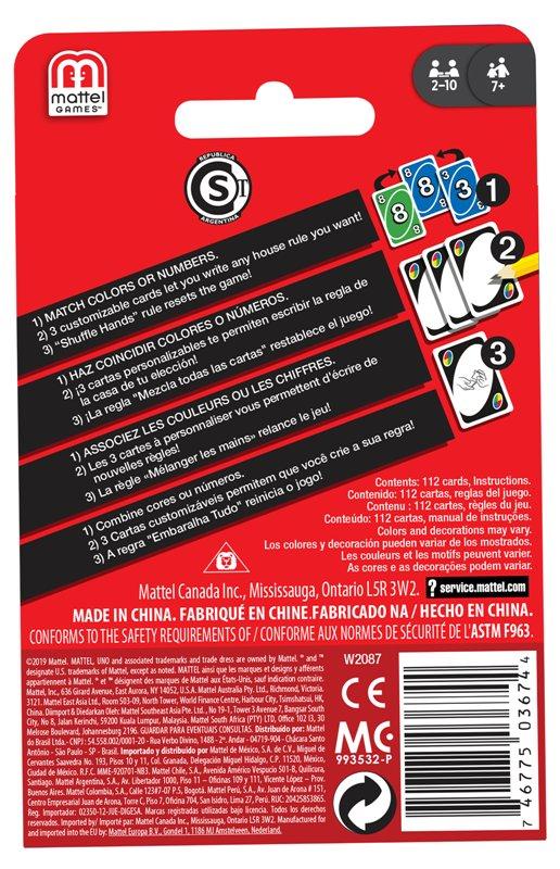 CARTE UNO mattel