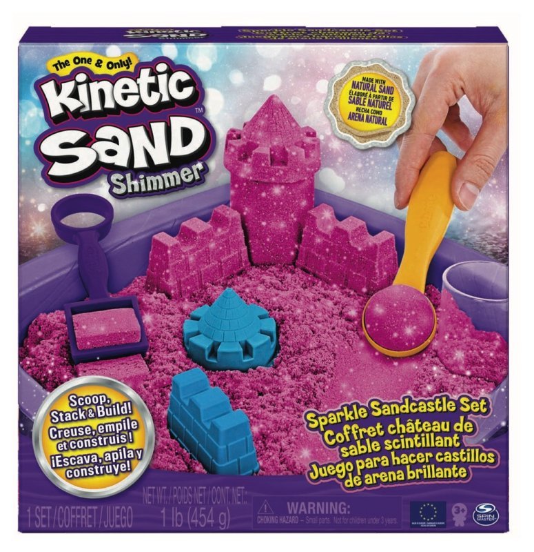 KINETIC SAND Playset Castello di Sabbia Shimmer Rosa spin-master