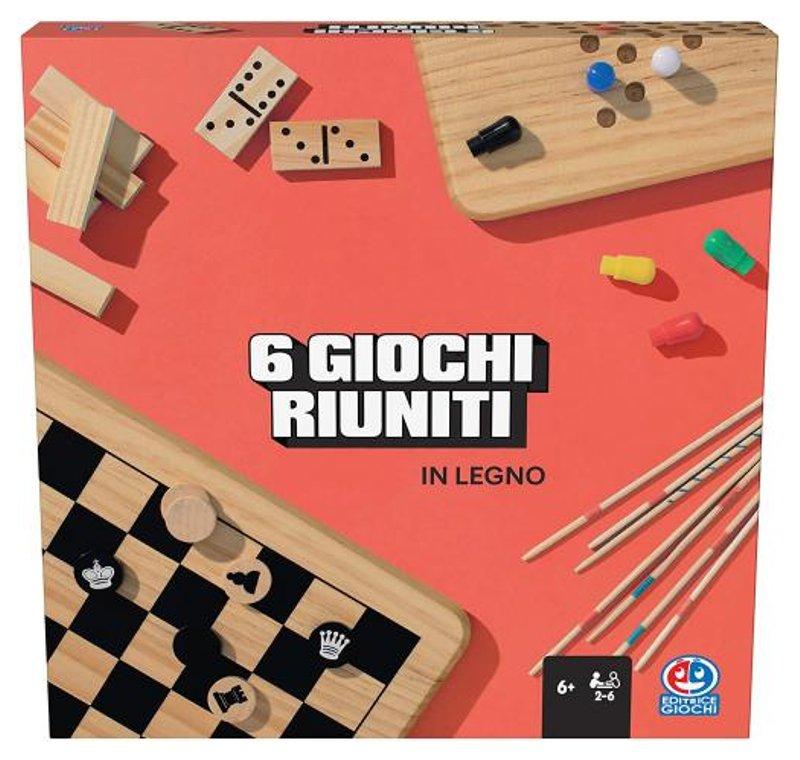 EG CLASSICI 6 Giochi riuniti in Legno spin-master