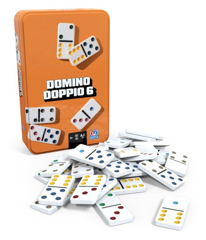 EG CLASSICI Domino da viaggio, in confezione metallo spin-master