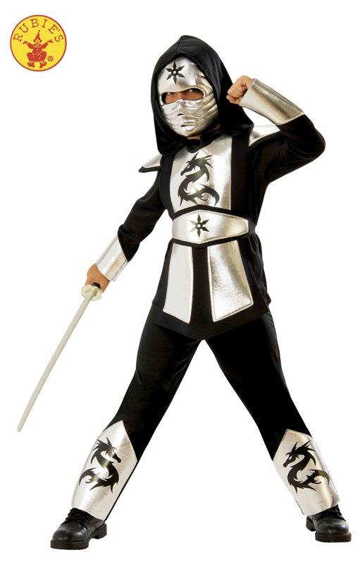 COSTUME DRAGON NINJA SILVER INF (5-7 ANNI / 110-122 cm) Rubie's Costume Company